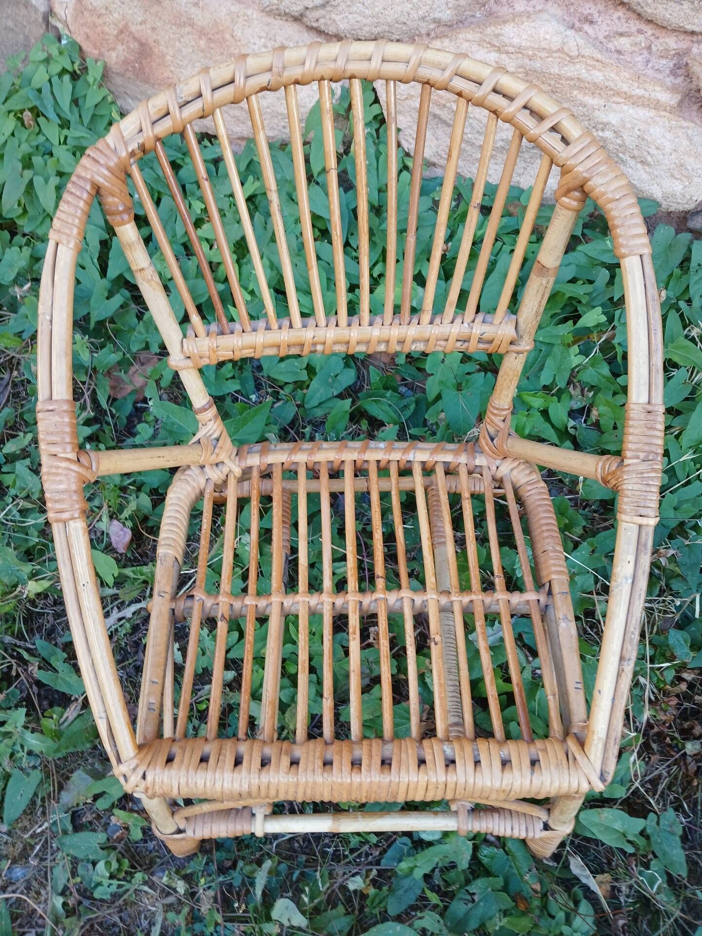 Petit fauteuil enfant en osier 