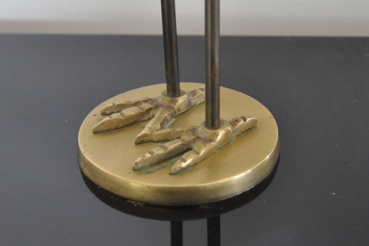 Vintage bronze statue wader