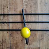 Vintage coat hook with multicolored balls