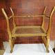 Gilded wood cane bench