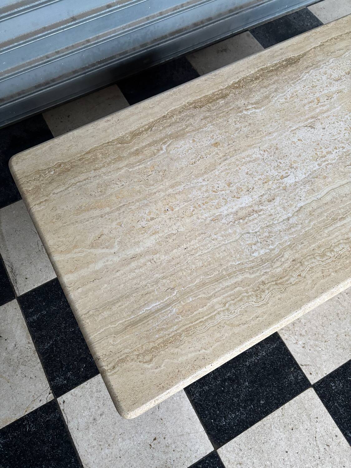 Vintage travertine coffee table