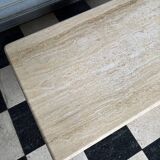 Table basse vintage en travertin