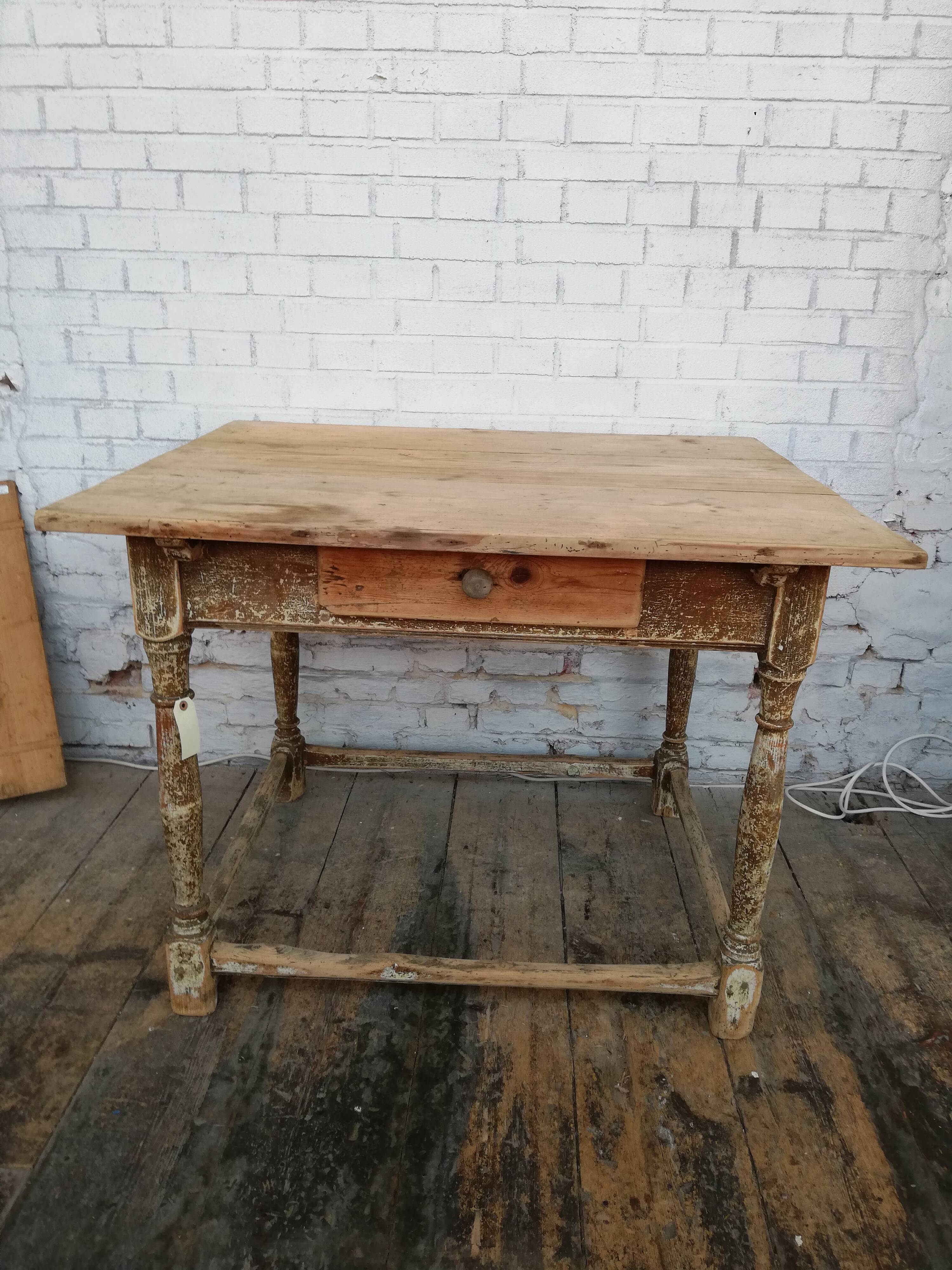 Square farmhouse table, vintage