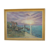 Paysage huile sur toile signée André Ruffin