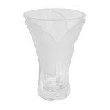 Vase cristal d'Arques modèle "Papillons" de style art déco, 20 cm