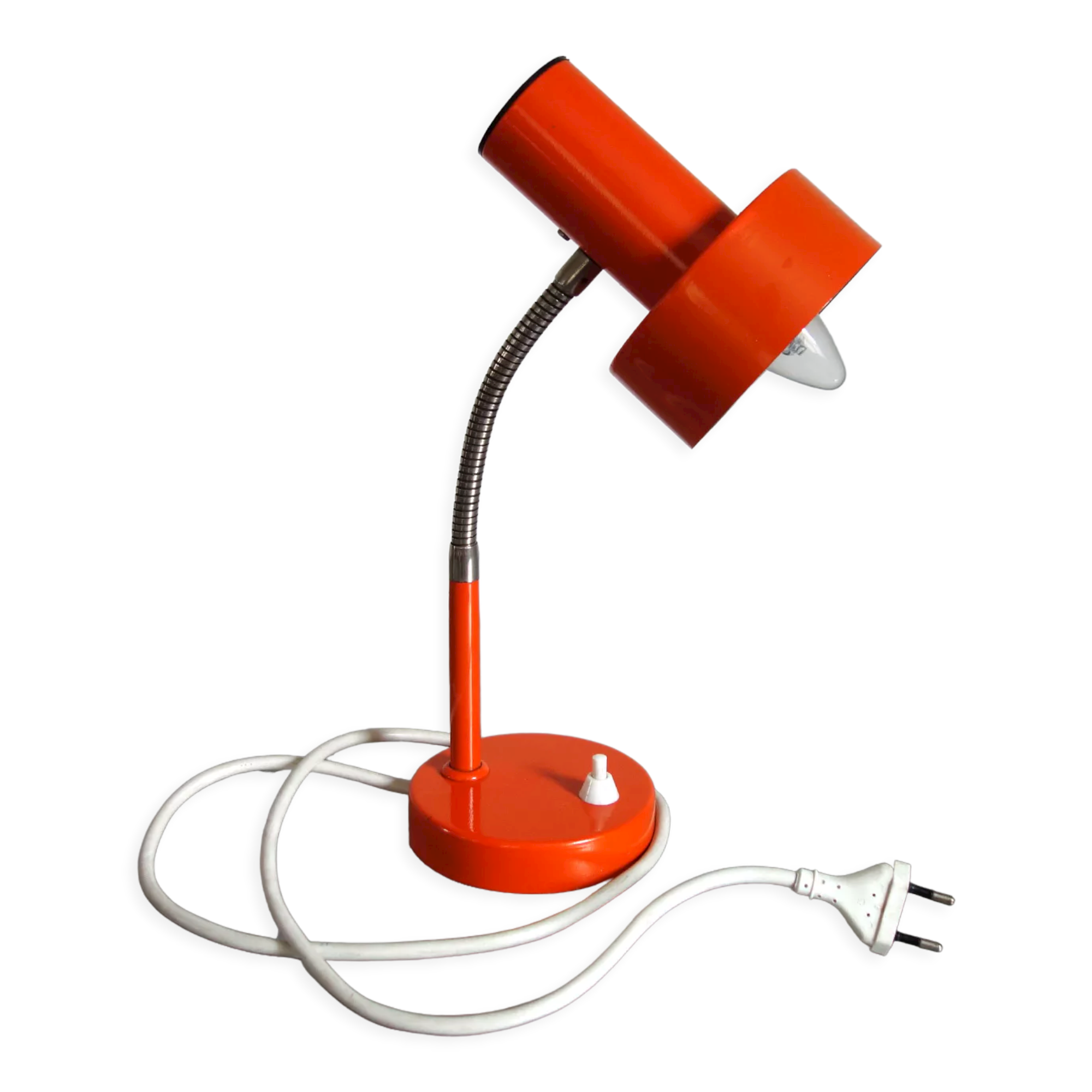 Orange metal lamp 70s