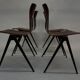 Vintage set of four Galvanitas S22 school chairs in the Netherlands