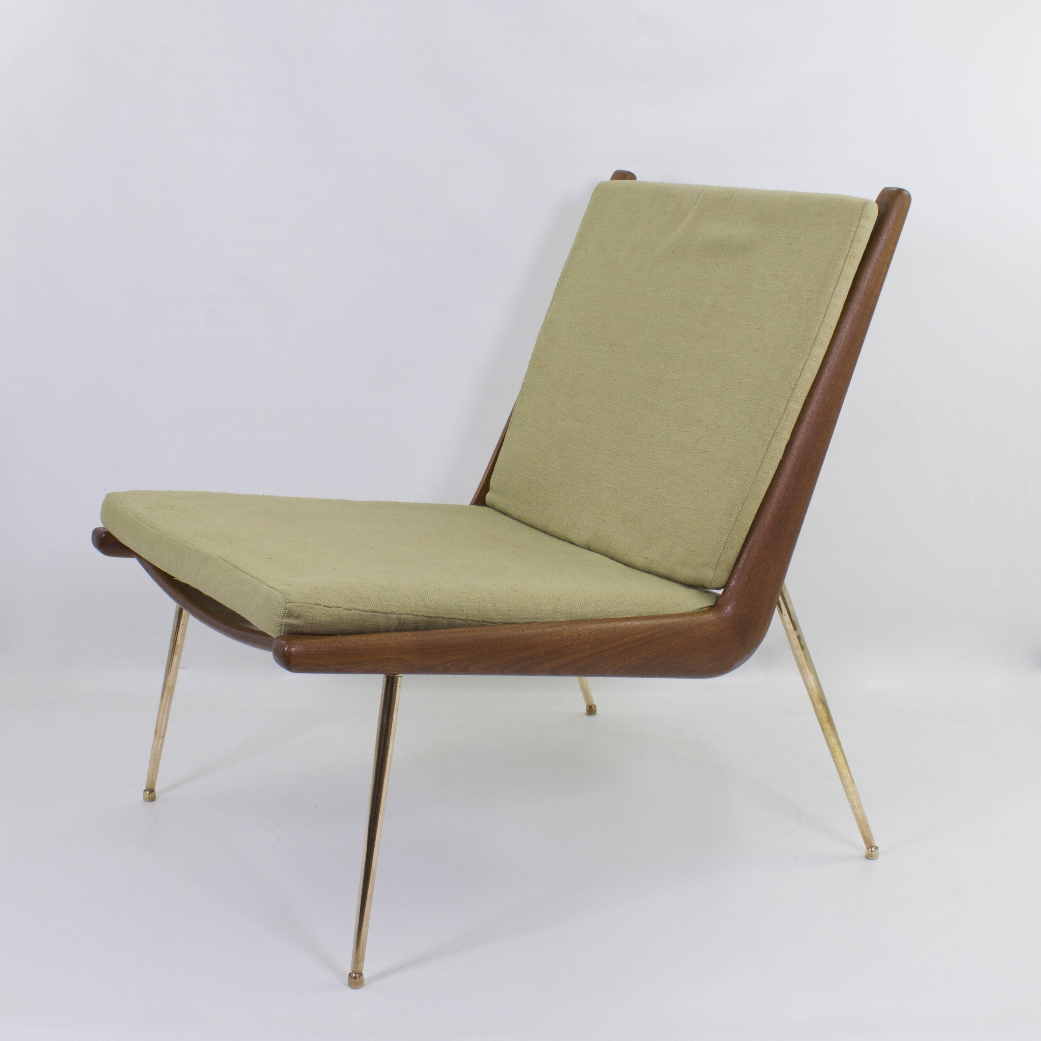 BOOMERANG ARMCHAIR by P. HVIDT & NIELSEN, ed. original, restored, 1950
