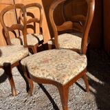 Set of 4 Louis Philippe chairs, 19th century