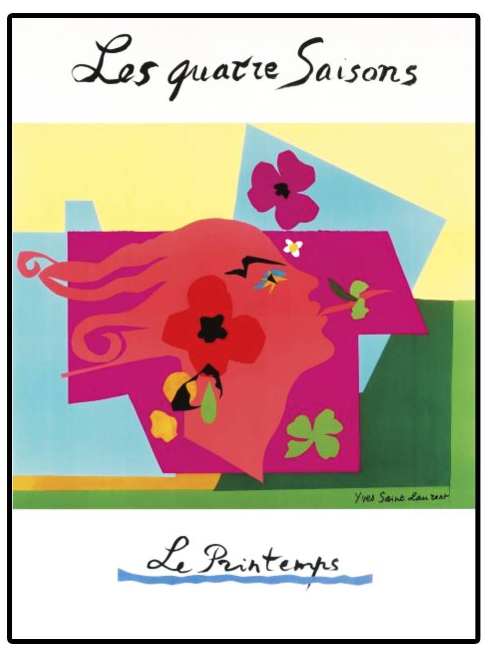Yves Saint Laurent, 1983, Lot of 4 posters: The Four Seasons