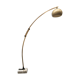 Lampadaire arc doré design des années 70
