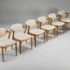6 chaises en teck modèle 42 par Kai Kristiansen pour Schou Andersen, 1960