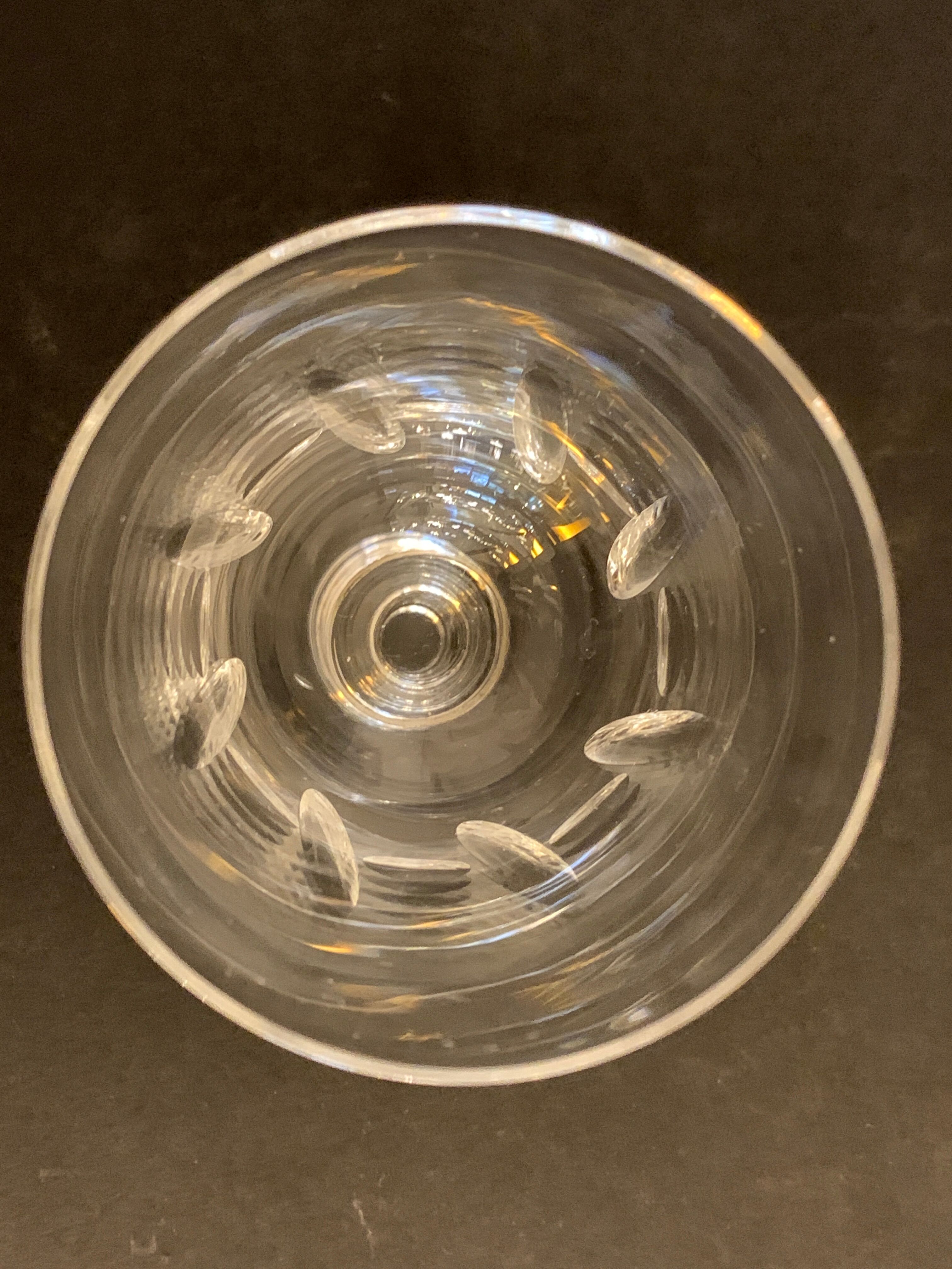 2 crystal-blown walking glasses