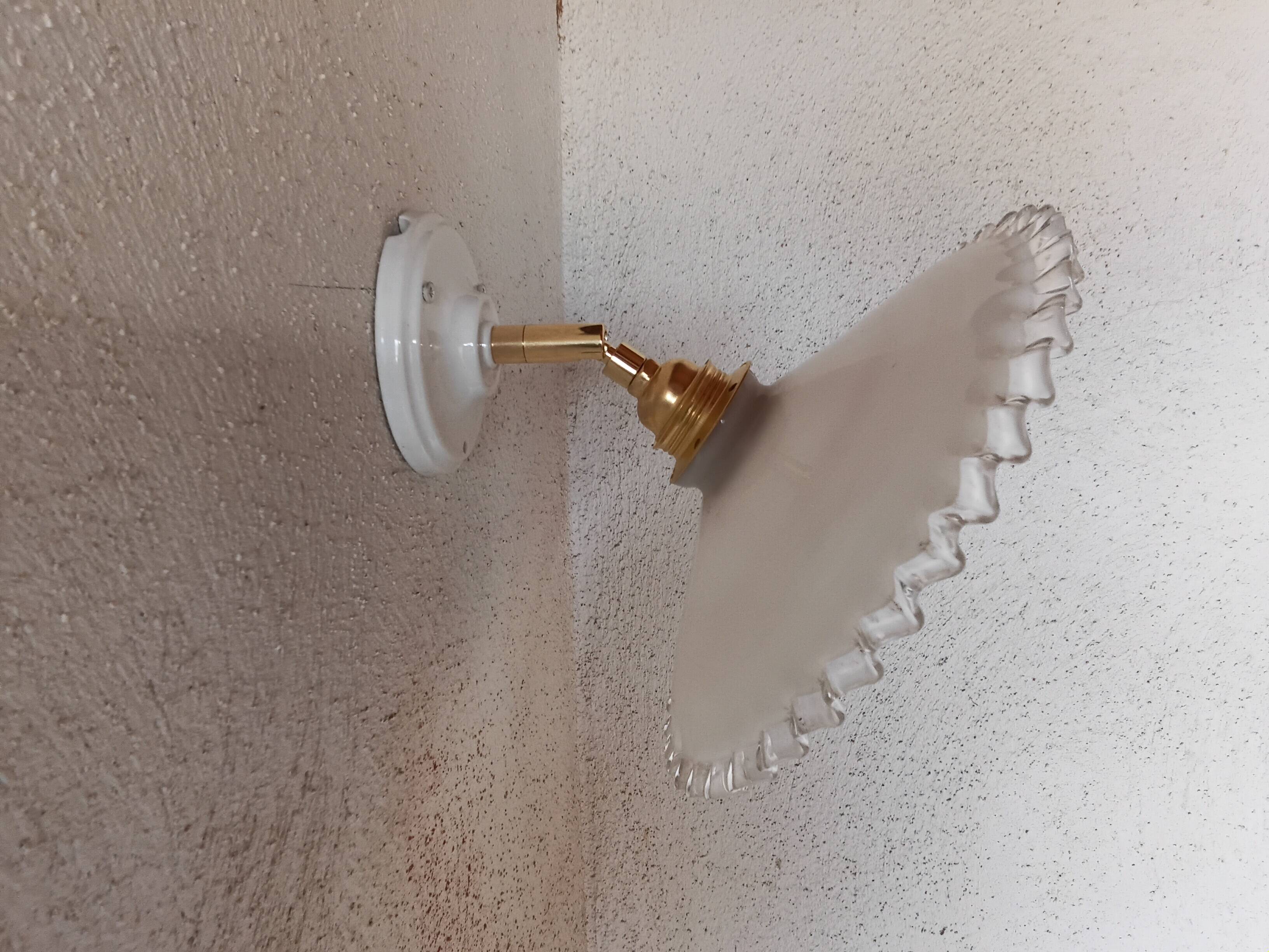 Vintage opaline lace wall light