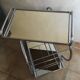 Chariot de bar rond en chrome et verre plateaux amovibles