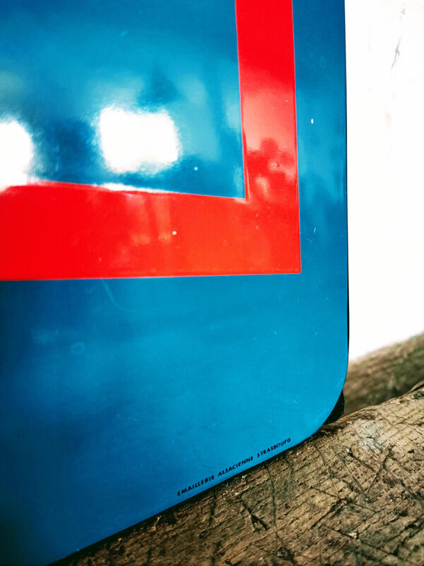 Old enamelplate "Menuiserie Gimm"