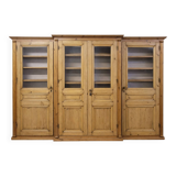 Monumental library of pine wood, from the 19th century.