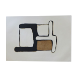 Conrad Marca-Relli Composition 9, 1977. Etching and original aquatint signed