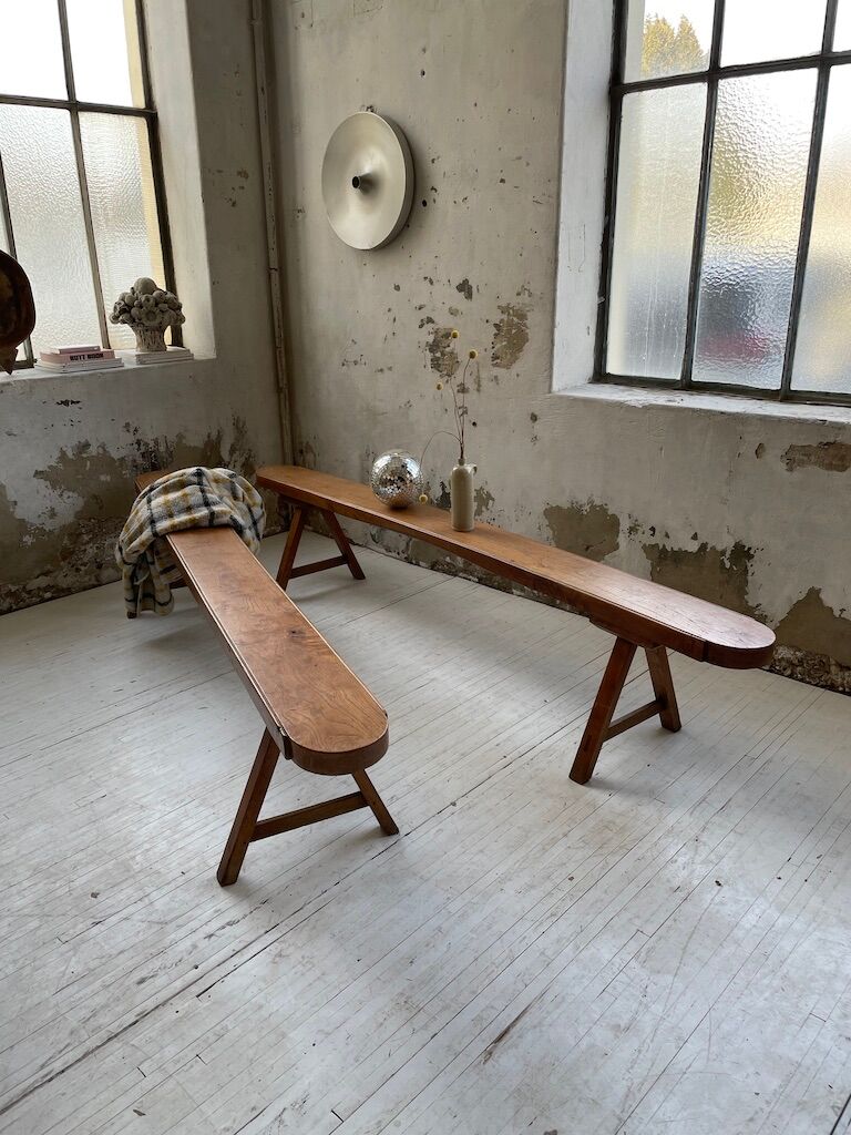 Pair of bench early 1900 oak