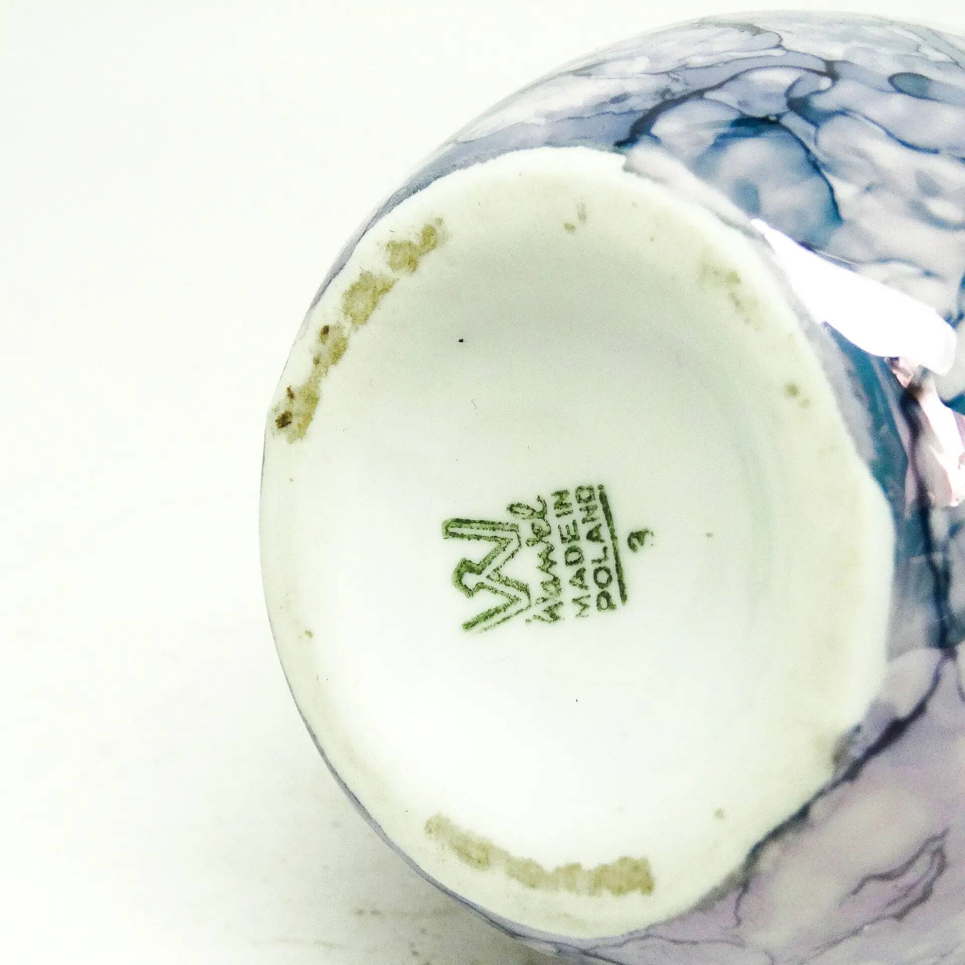 Drop vase, modernism, porcelain, Poland, 1960s