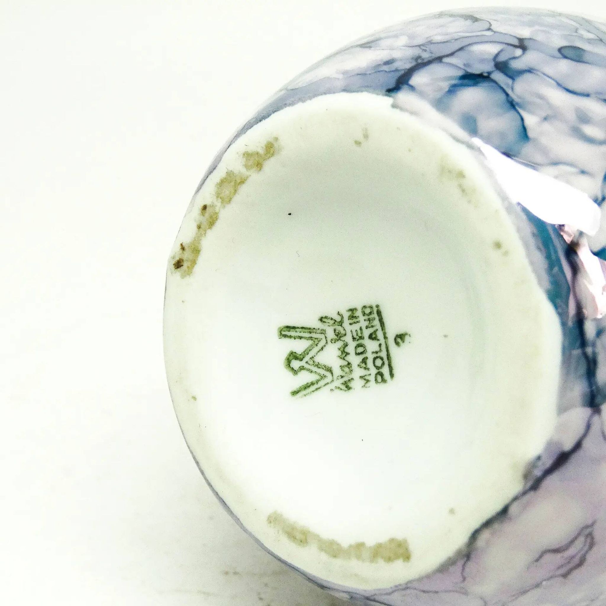Drop vase, modernism, porcelain, Poland, 1960s