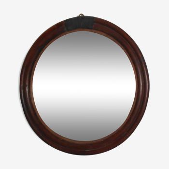 Round bamboo mirror 60cm