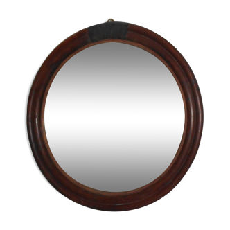 Round bamboo mirror 60cm
