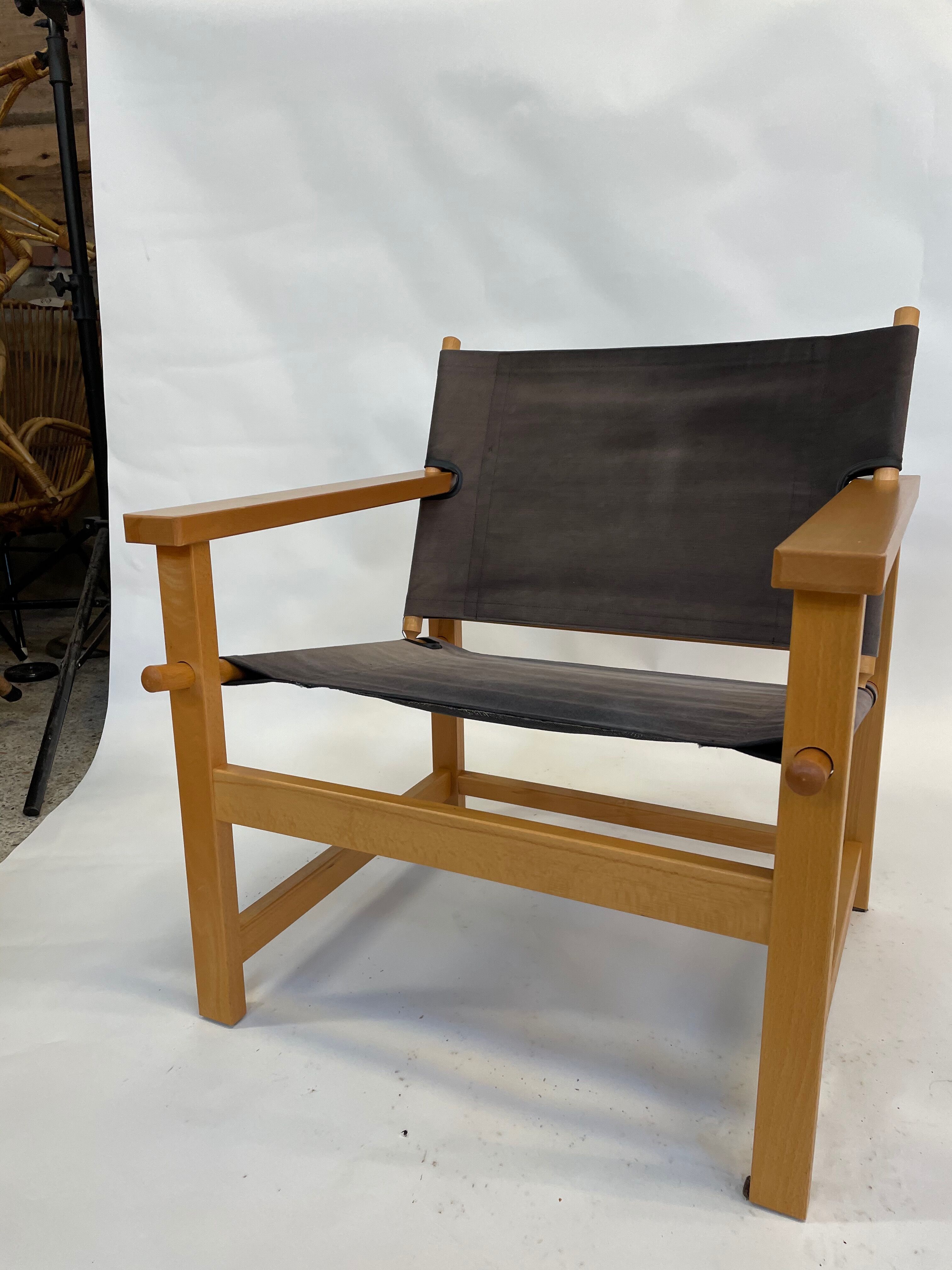 Vintage Safari Chair 1980s Hyllinge Møbler Denmark