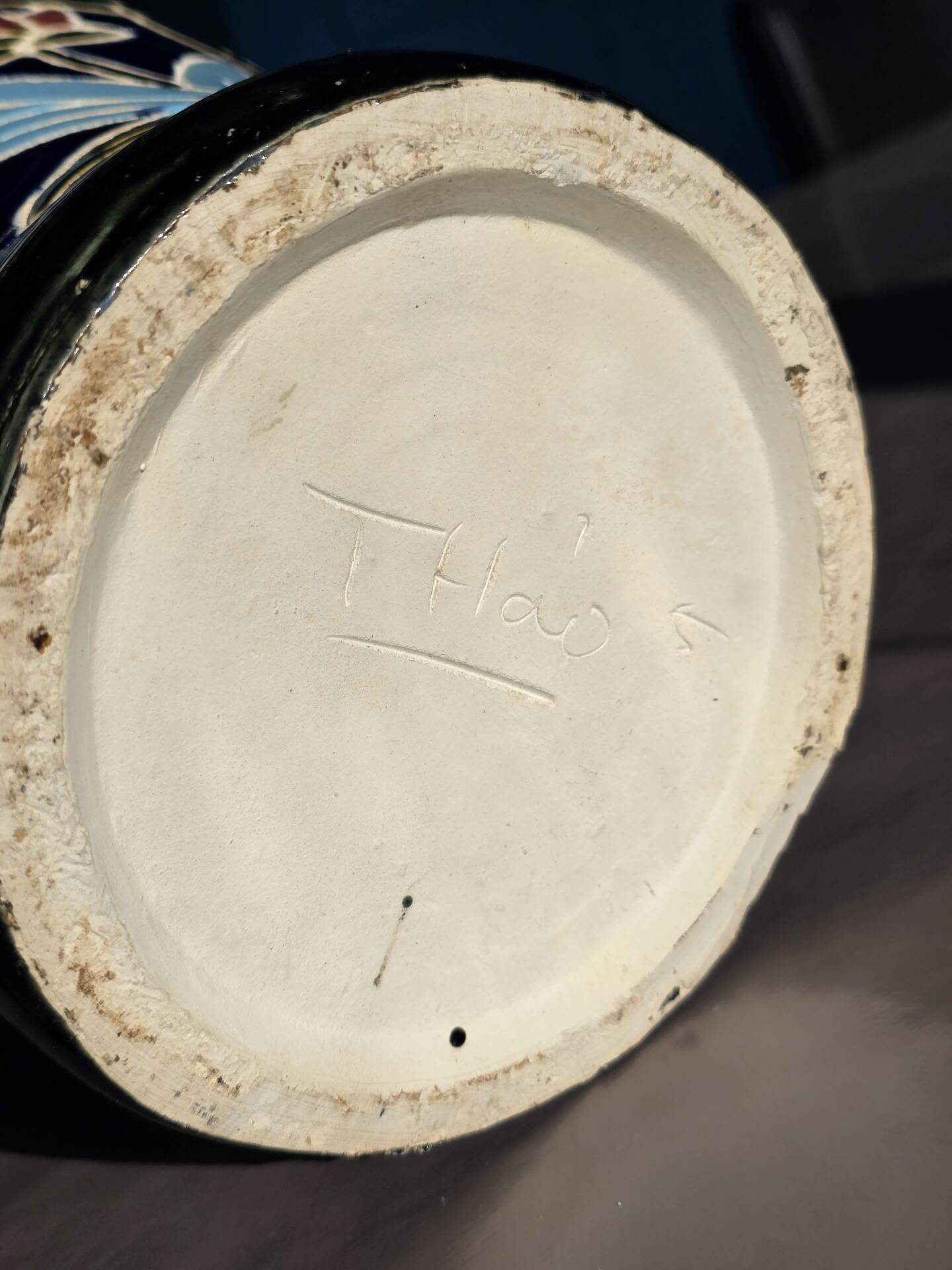 Paire de vases Dien Thao bleu cobalt, 20ème siècle