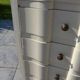 High weekly cabinet with 6 drawers in painted wood