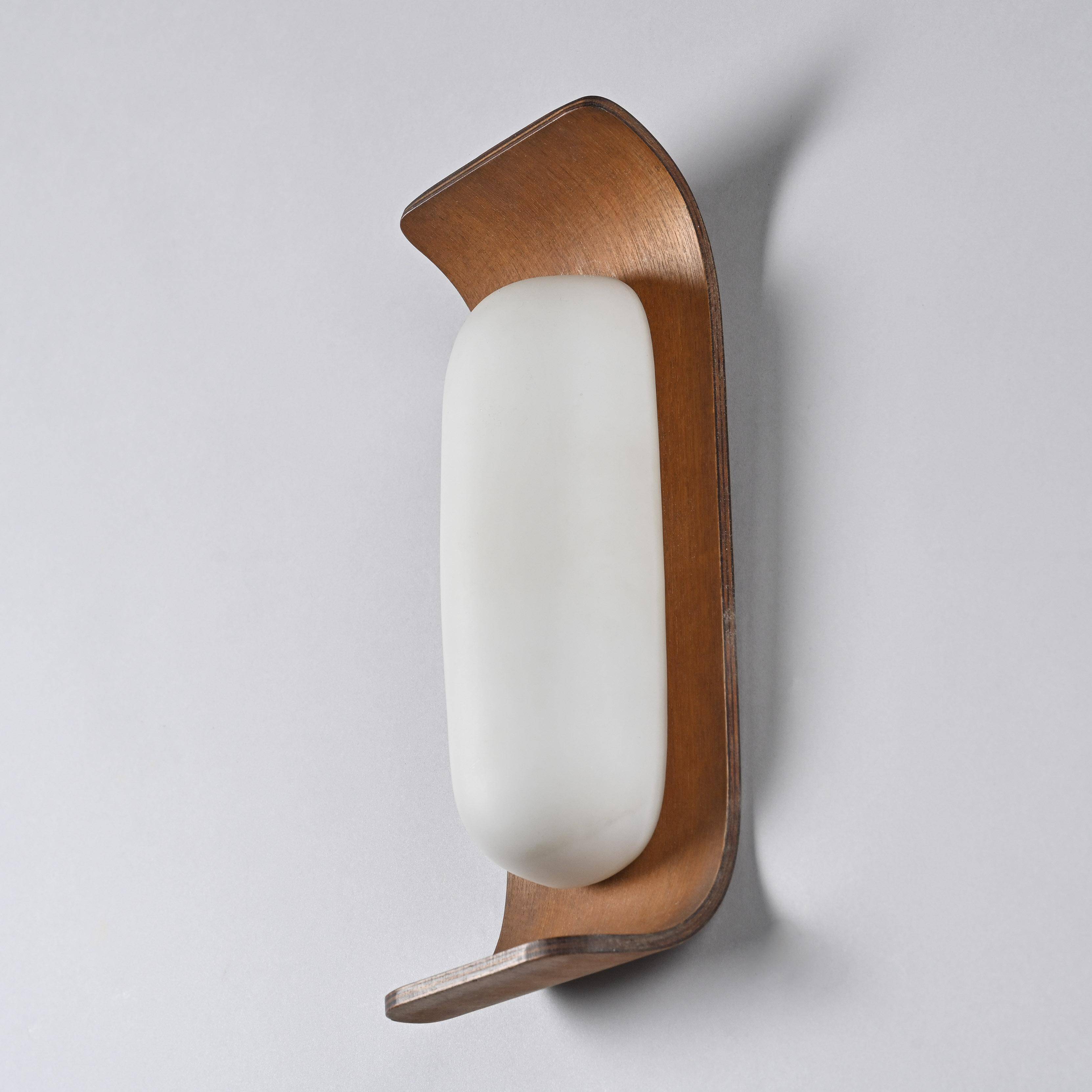 Pair of teak wall lights by Goffredo Reggiani, circa 1960