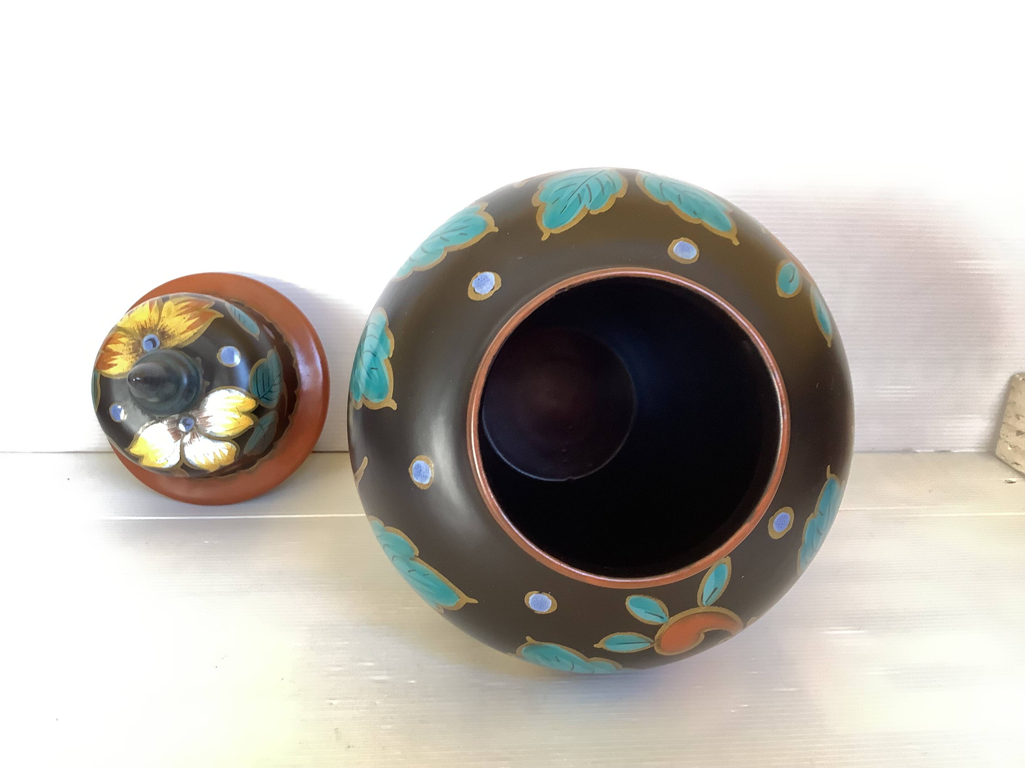 Large Hetty Gouda Holland Covered Vase