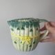 Vintage ceramic asparagus bunch carafe pitcher for country kitchen decor