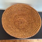 Woven straw basket