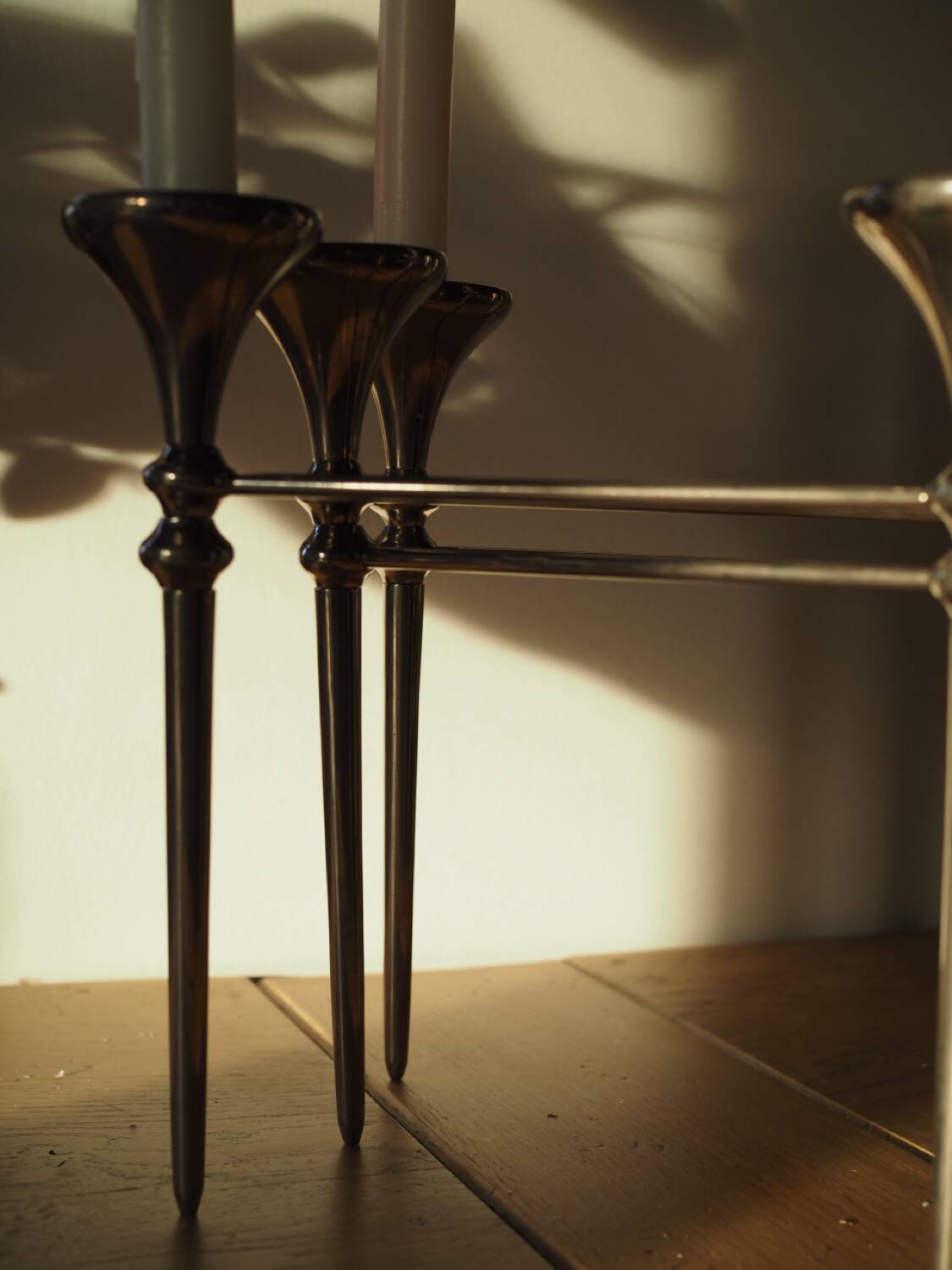 Scandinavian chrome modular candle holder 1960