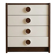 Retro 70s wooden and white chest of drawers