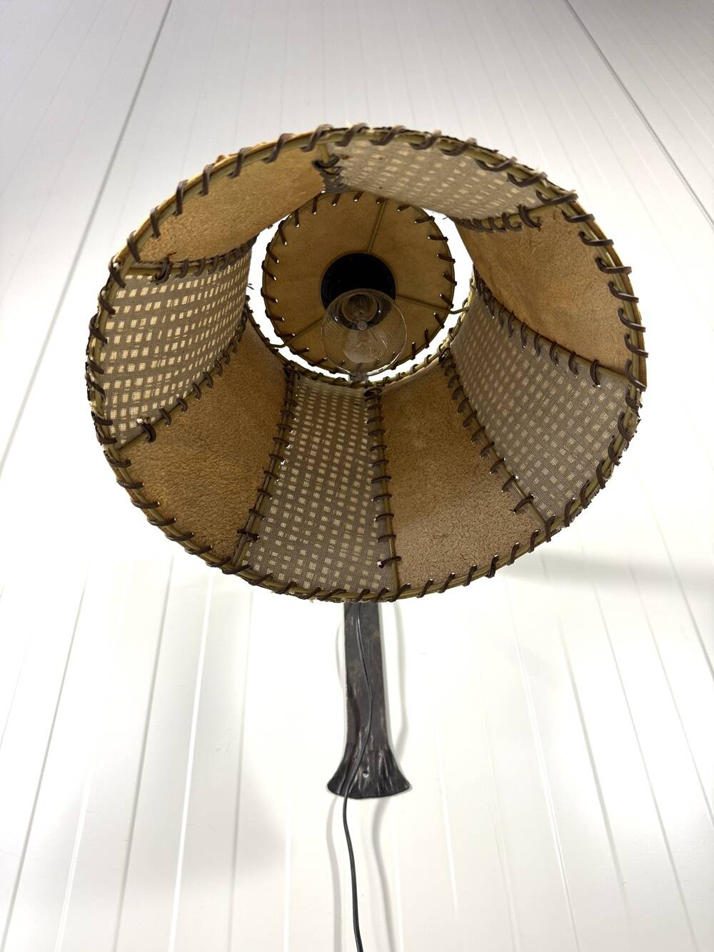 Brutalist wrought iron wall lamp 1970’s
