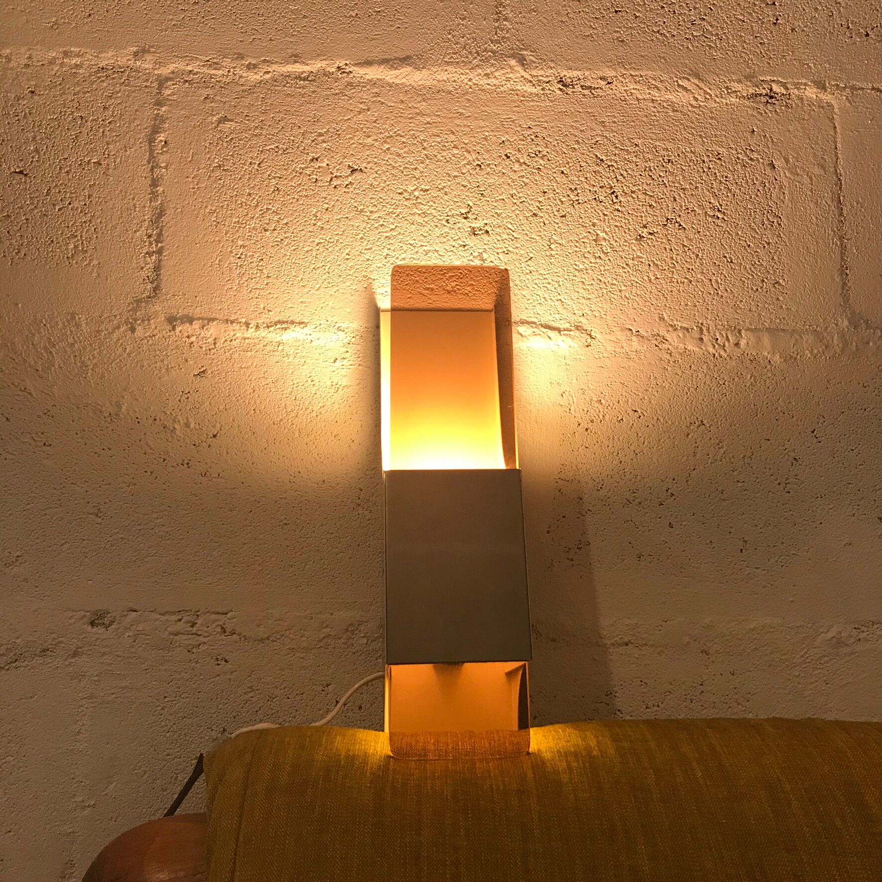 Pair of metal and plexiglass sconces 1970