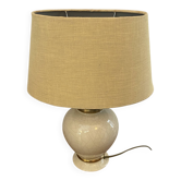 Lampe en céramique, effet craquelé, années 80 