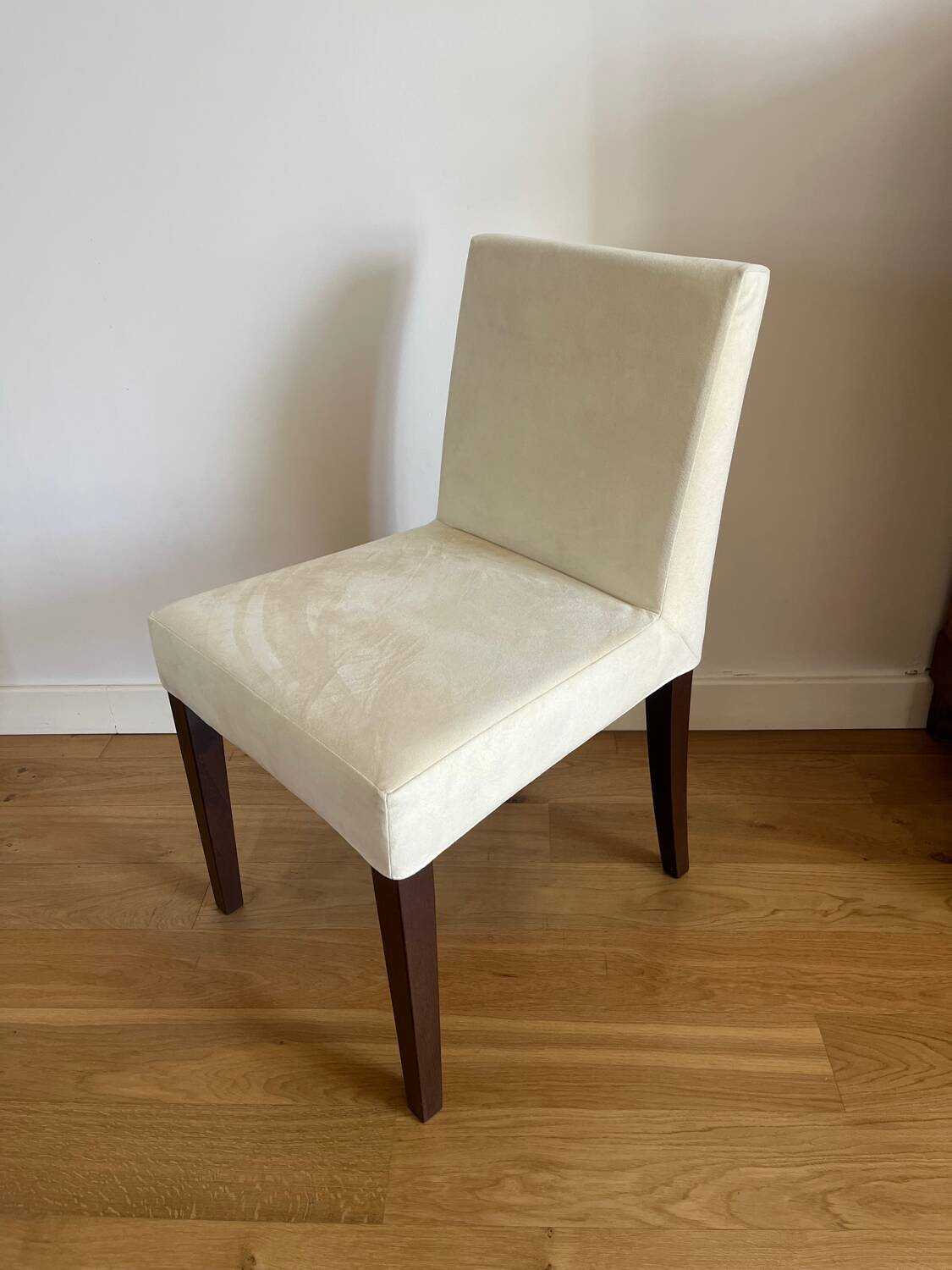 6 Ligne Roset chairs in ivory alcantara.