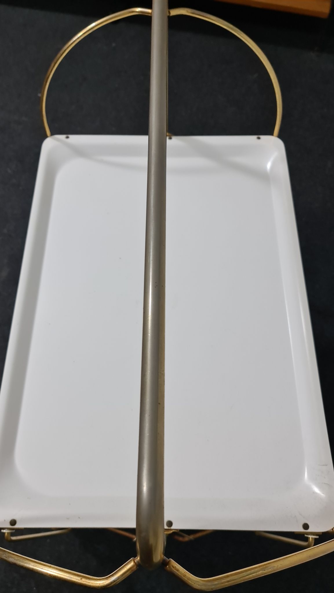 Chariot Dinett vintage en blanc