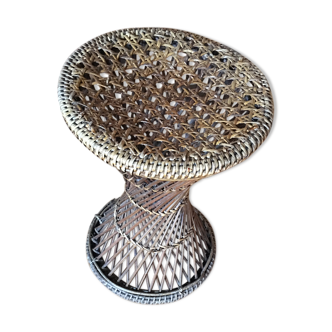 Tam tam Wicker rattan stool