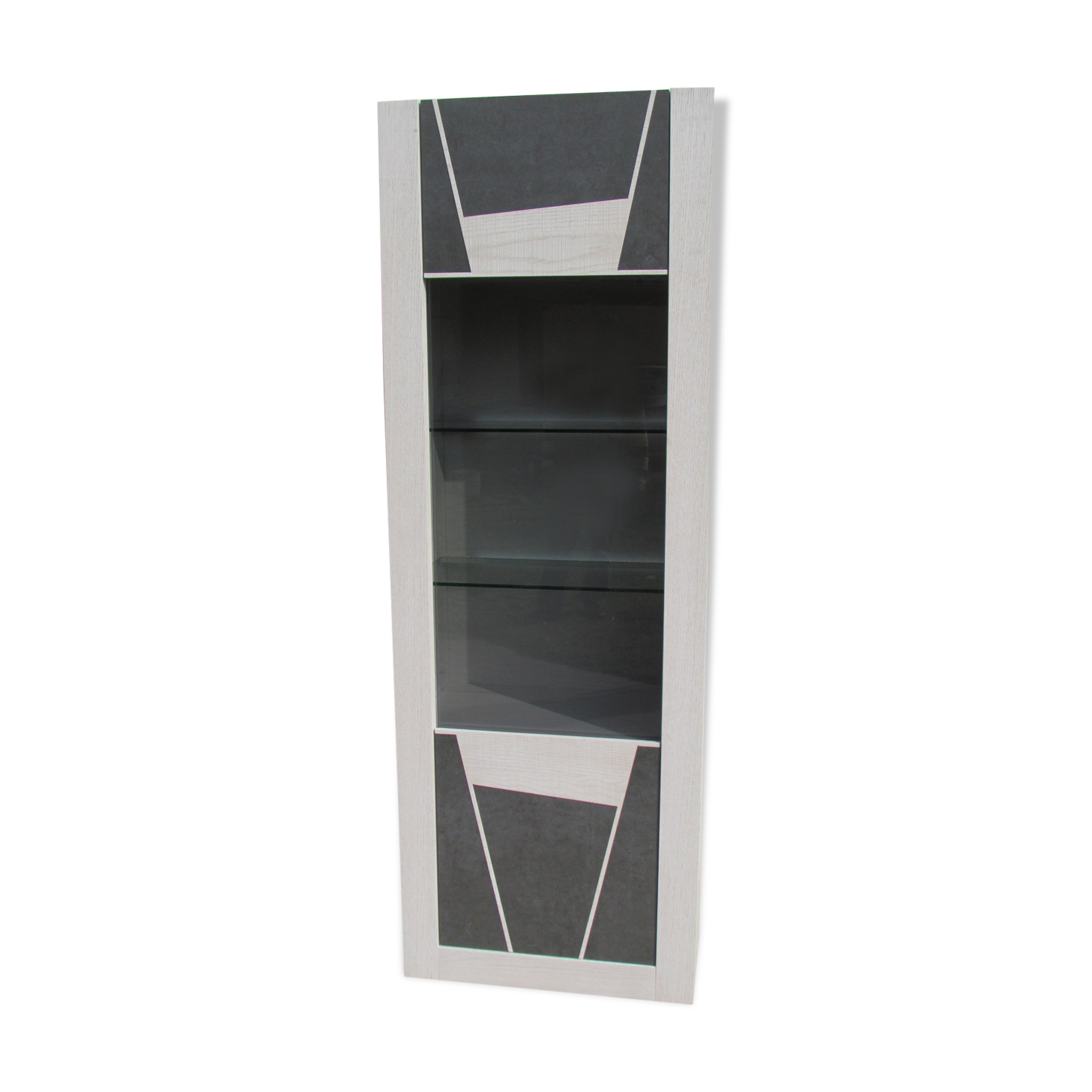 Backlit display case, oak and ceramic, very trendy