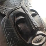 Plain brown African type mask