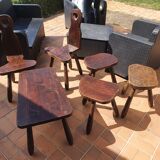 Stool, chairs and coffee table