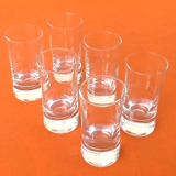 6 verres à shot tube classique / transparent