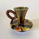 70s ceramic candle holder