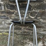 JPP pale green formica table, 4 chairs, 1 stool, 1950s