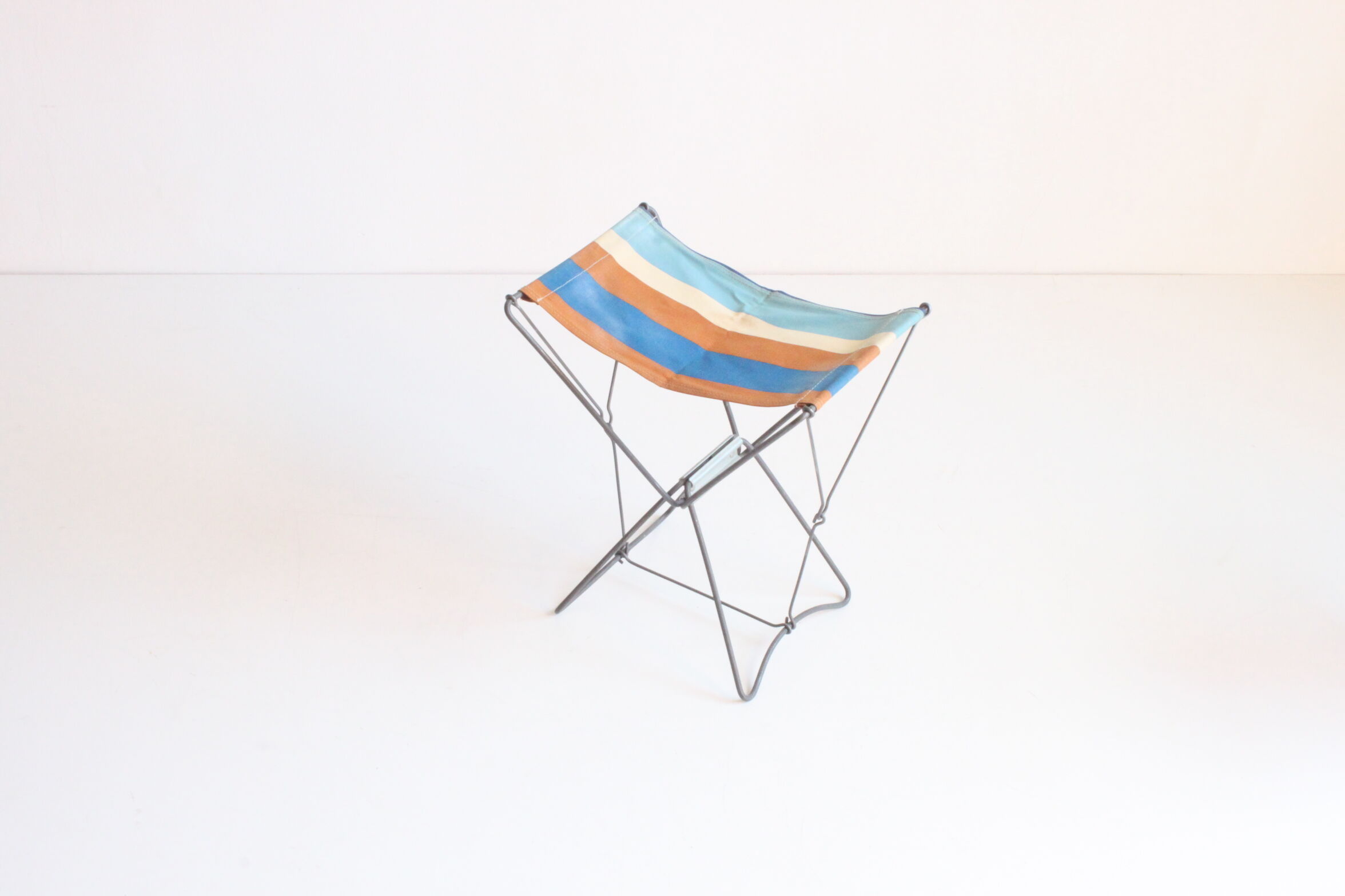 Nomad folding camping stools, France 1950s, set of three.