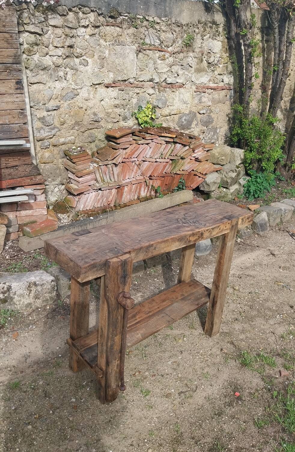 Wooden workbench